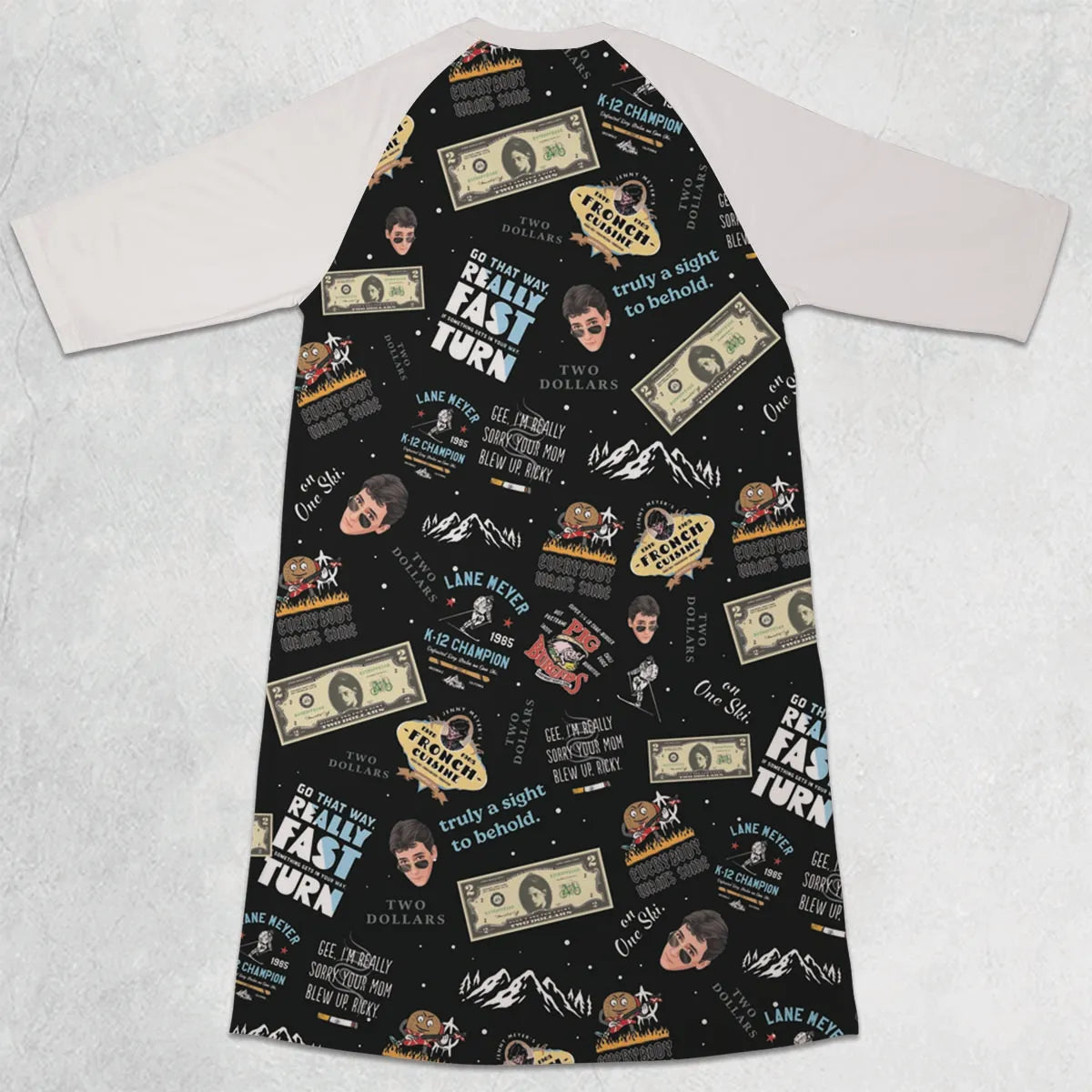 3/4 Sleeve Raglan Dress - SDBSTJQH