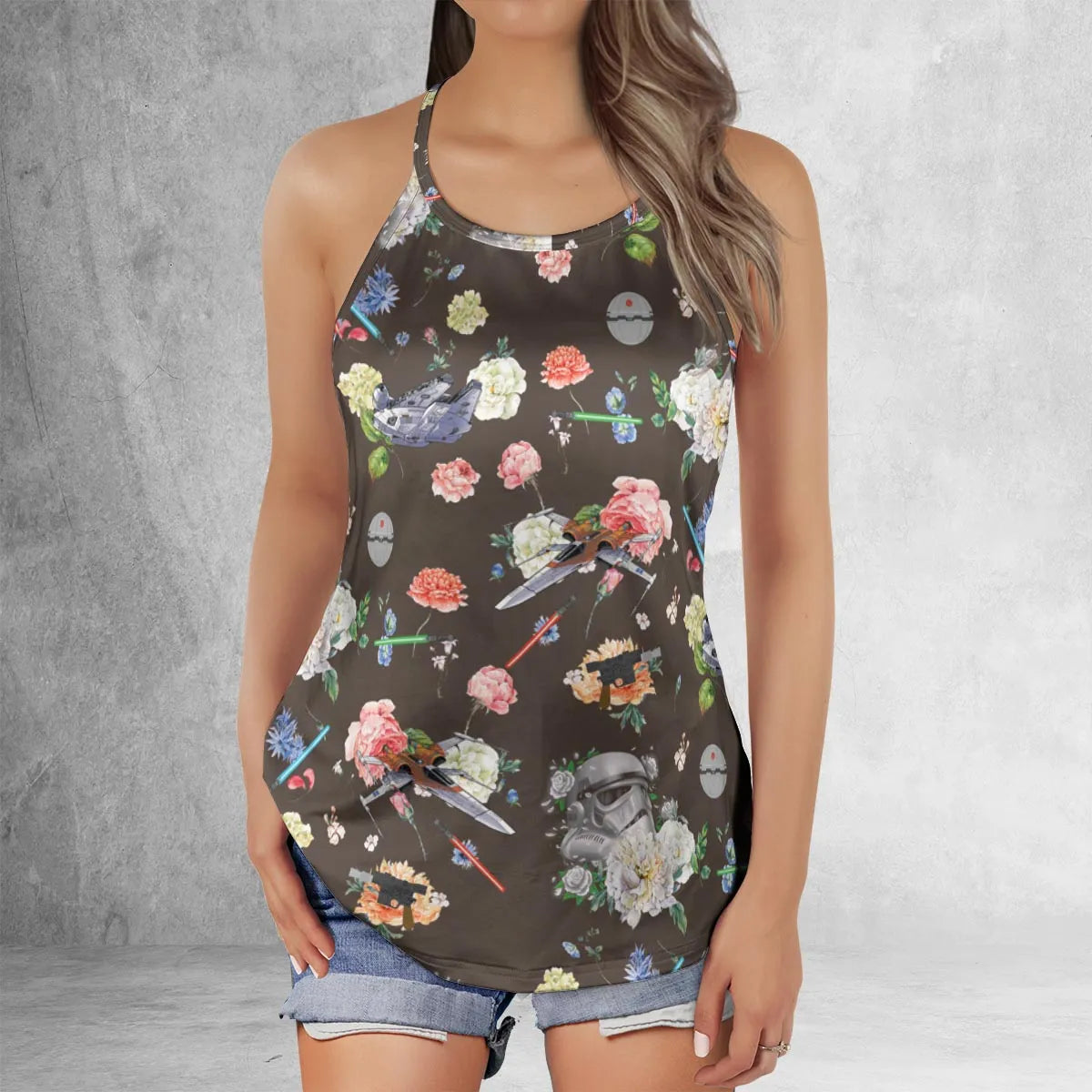 Criss Cross Tank Top - ZQTMCJSD
