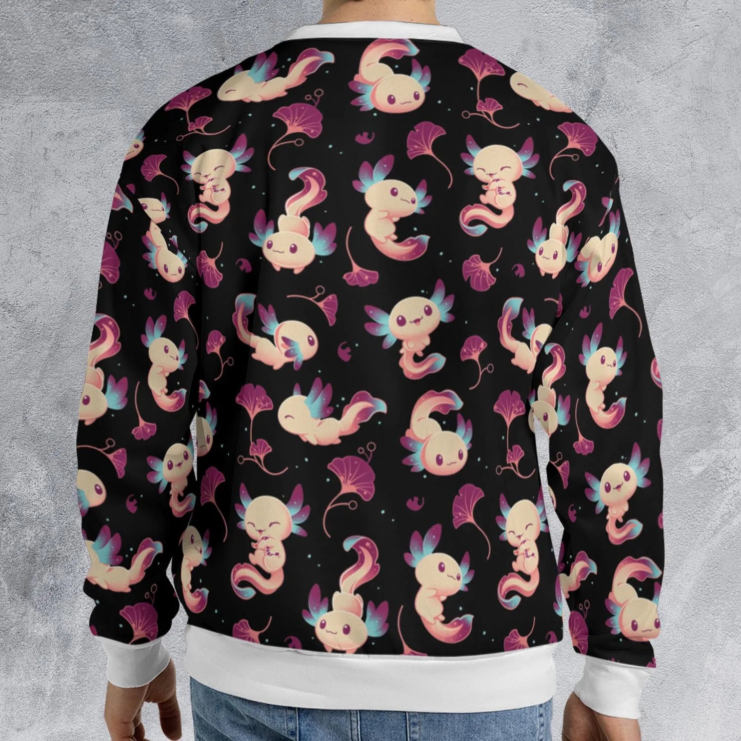 Axolotl Wonders Cute Salamanders Pattern All-over Print Sweatshirt