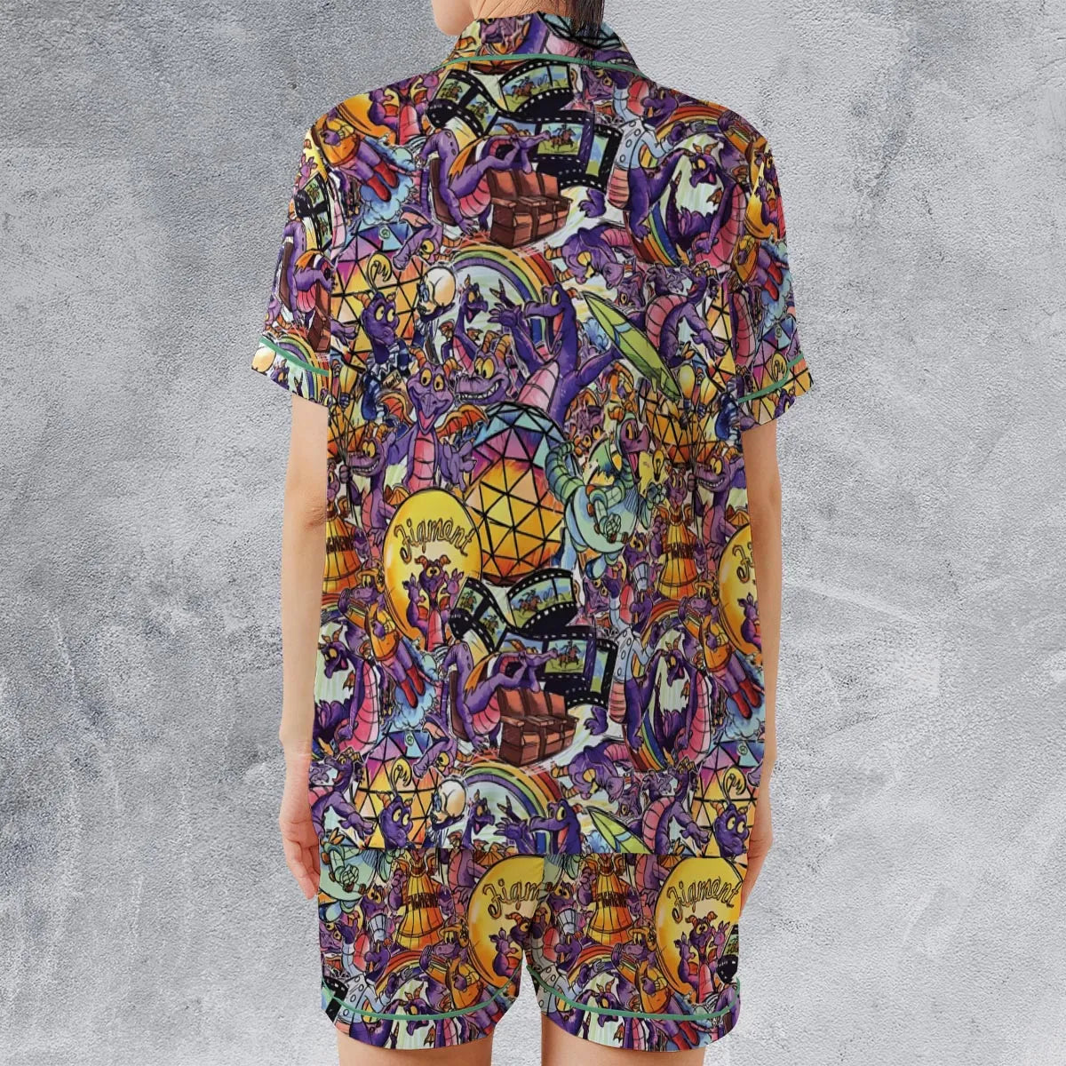 Satin Short-Sleeve Pajamas Set - ZBVS1HTF