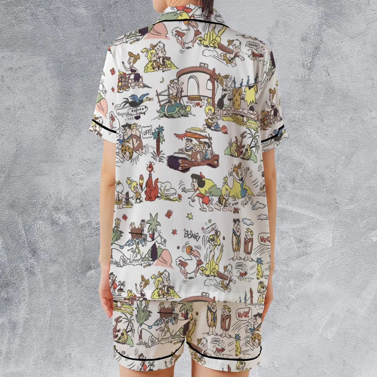 Satin Short-Sleeve Pajamas Set - 9YLC7UD4