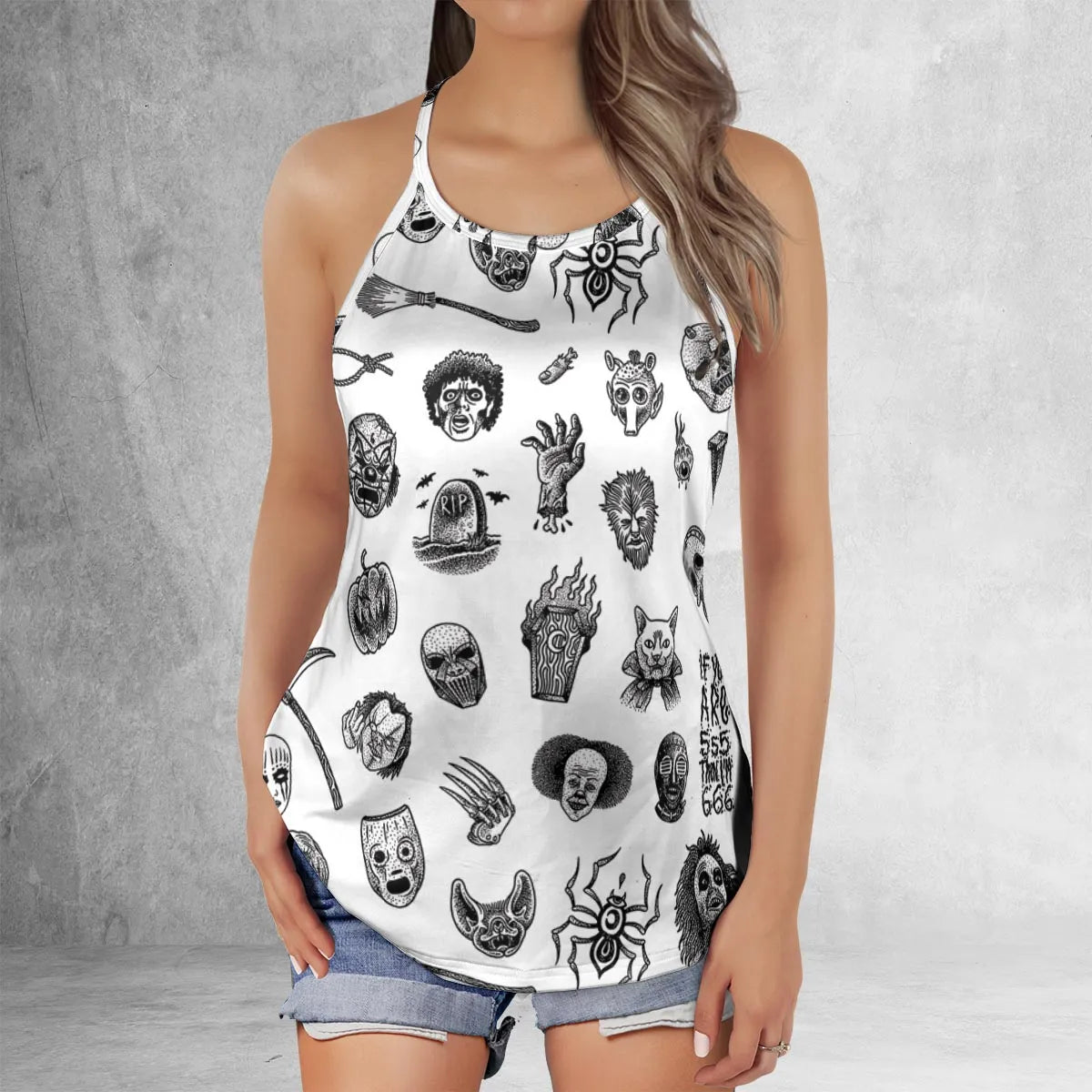 Criss Cross Tank Top - U662Q2FD