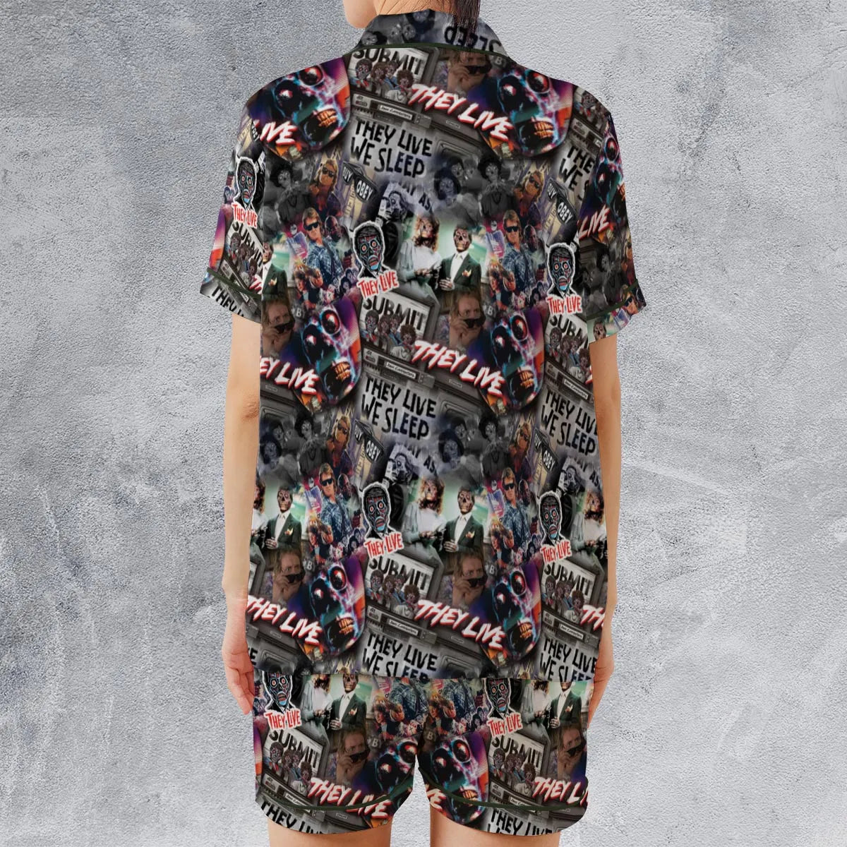 Satin Short-Sleeve Pajamas Set - NX98EXJ2