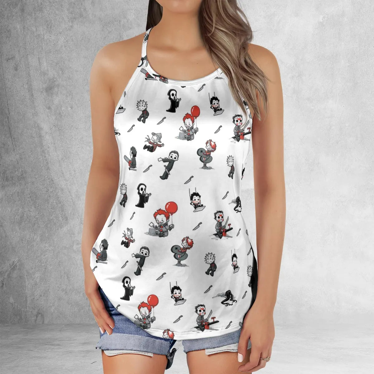 Criss Cross Tank Top - 3VXRLU8M