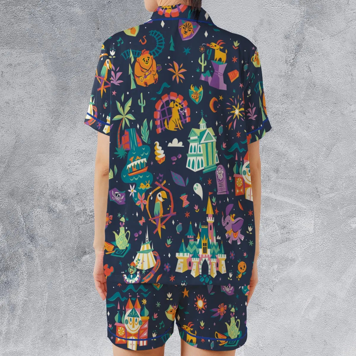 Satin Short-Sleeve Pajamas Set - JGU3QUGM