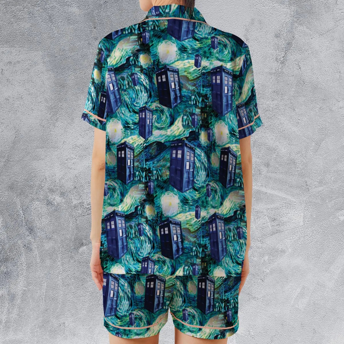 Satin Short-Sleeve Pajamas Set - TNA8ZGGW