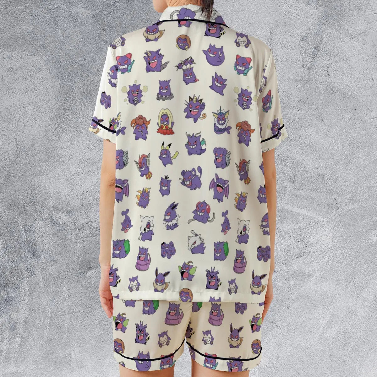 Satin Short-Sleeve Pajamas Set - 459SK3SH