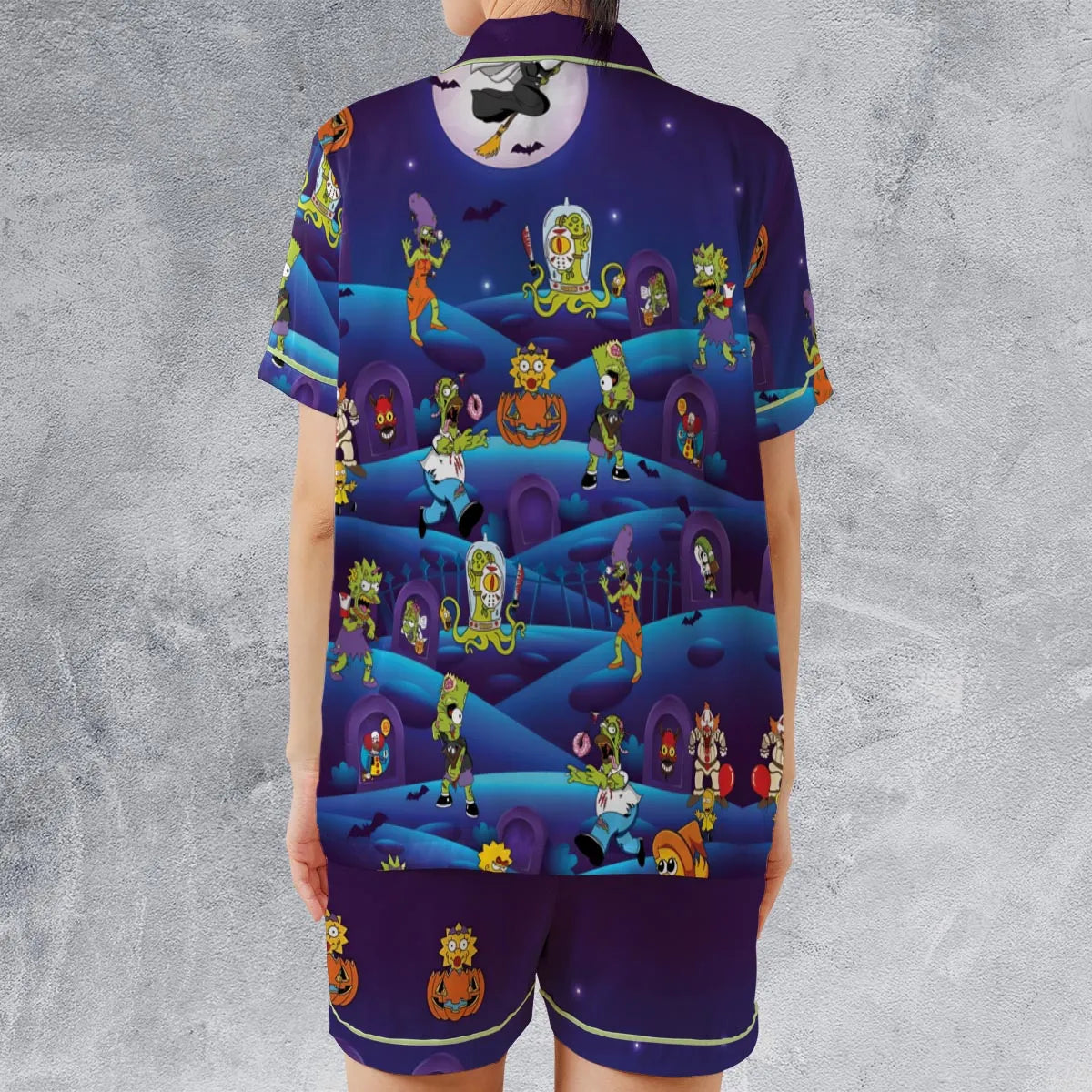 Satin Short-Sleeve Pajamas Set - H3DZV4A6