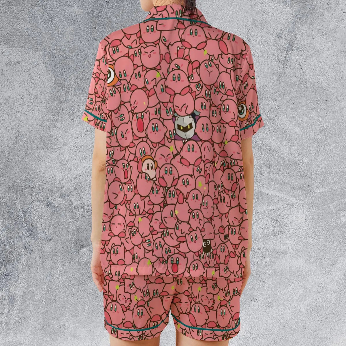 Satin Short-Sleeve Pajamas Set - 2KRFNGR8