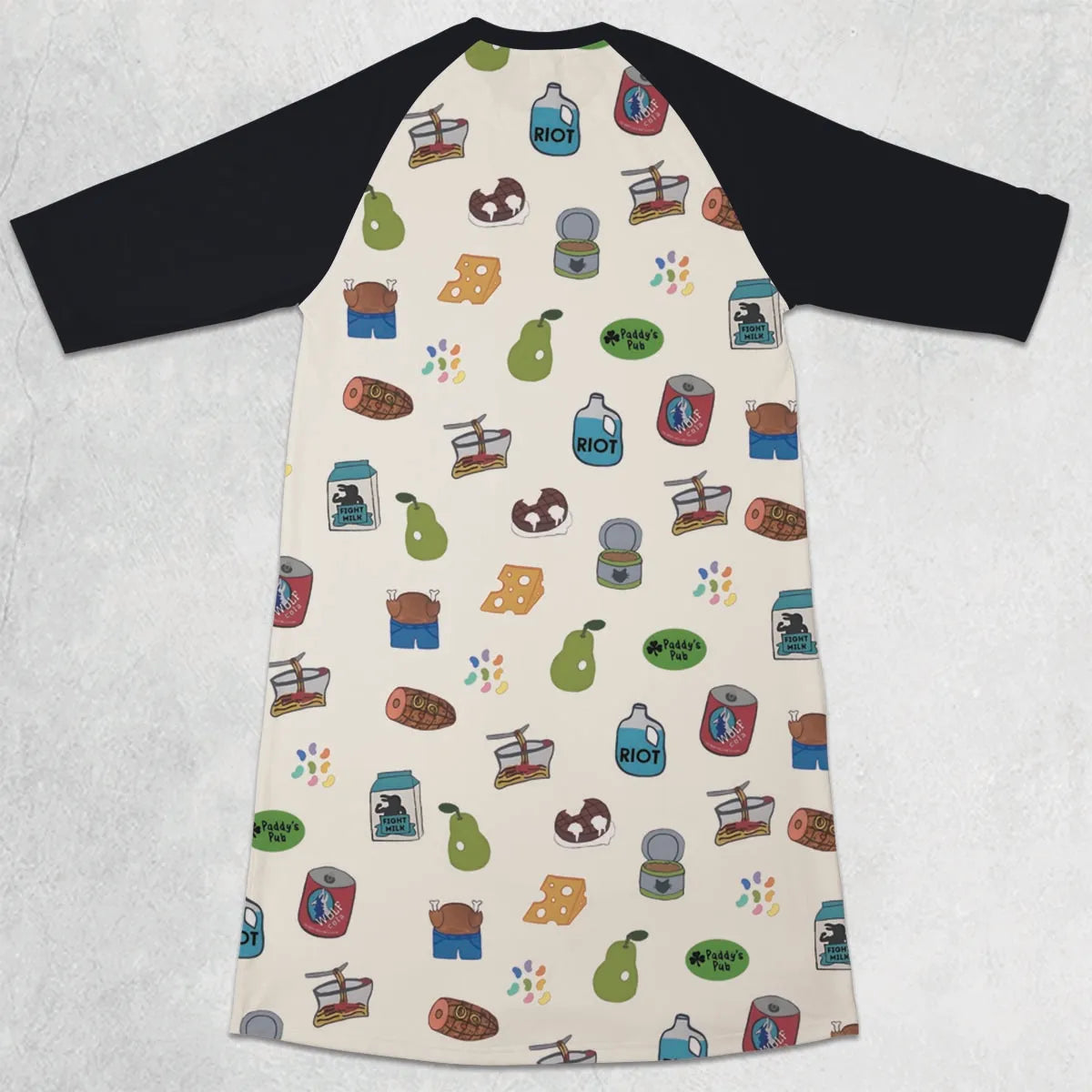 3/4 Sleeve Raglan Dress - WBRDZMUJ