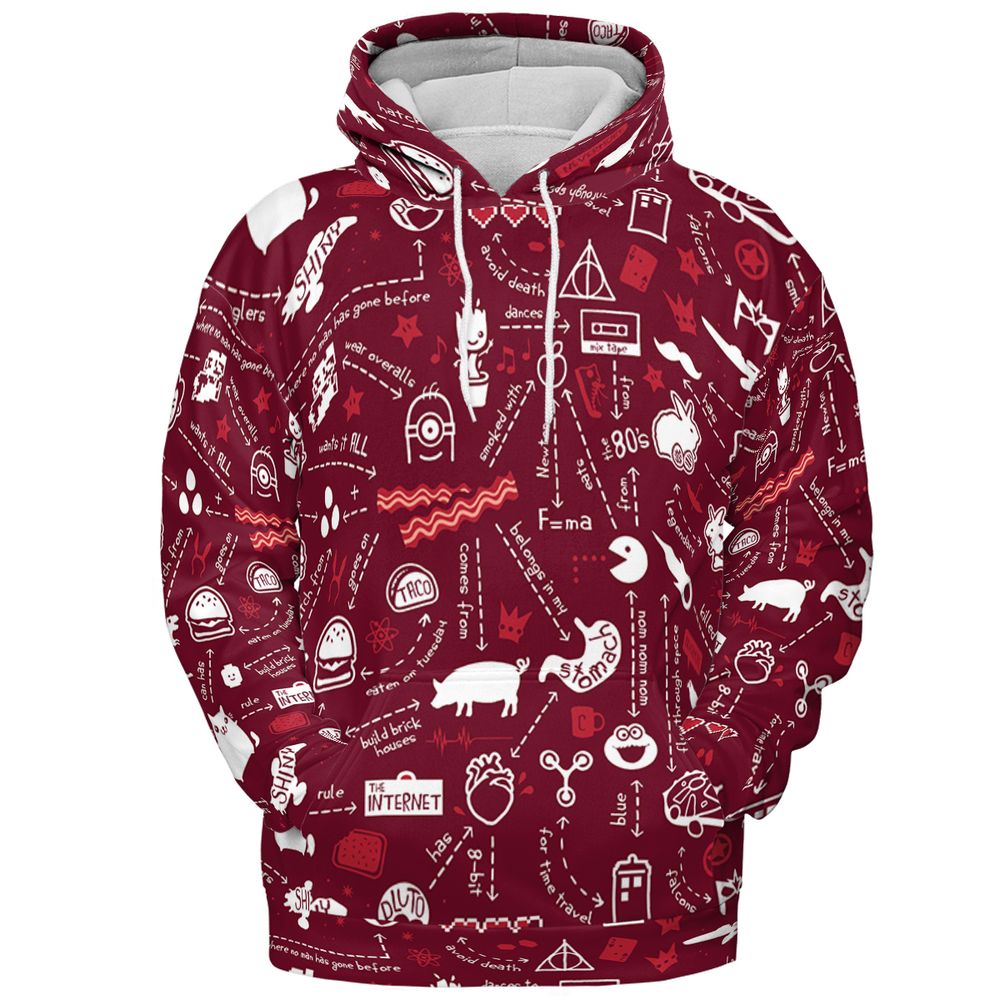 All-over Print Hoodie - 6NV1DUSX -  - 2