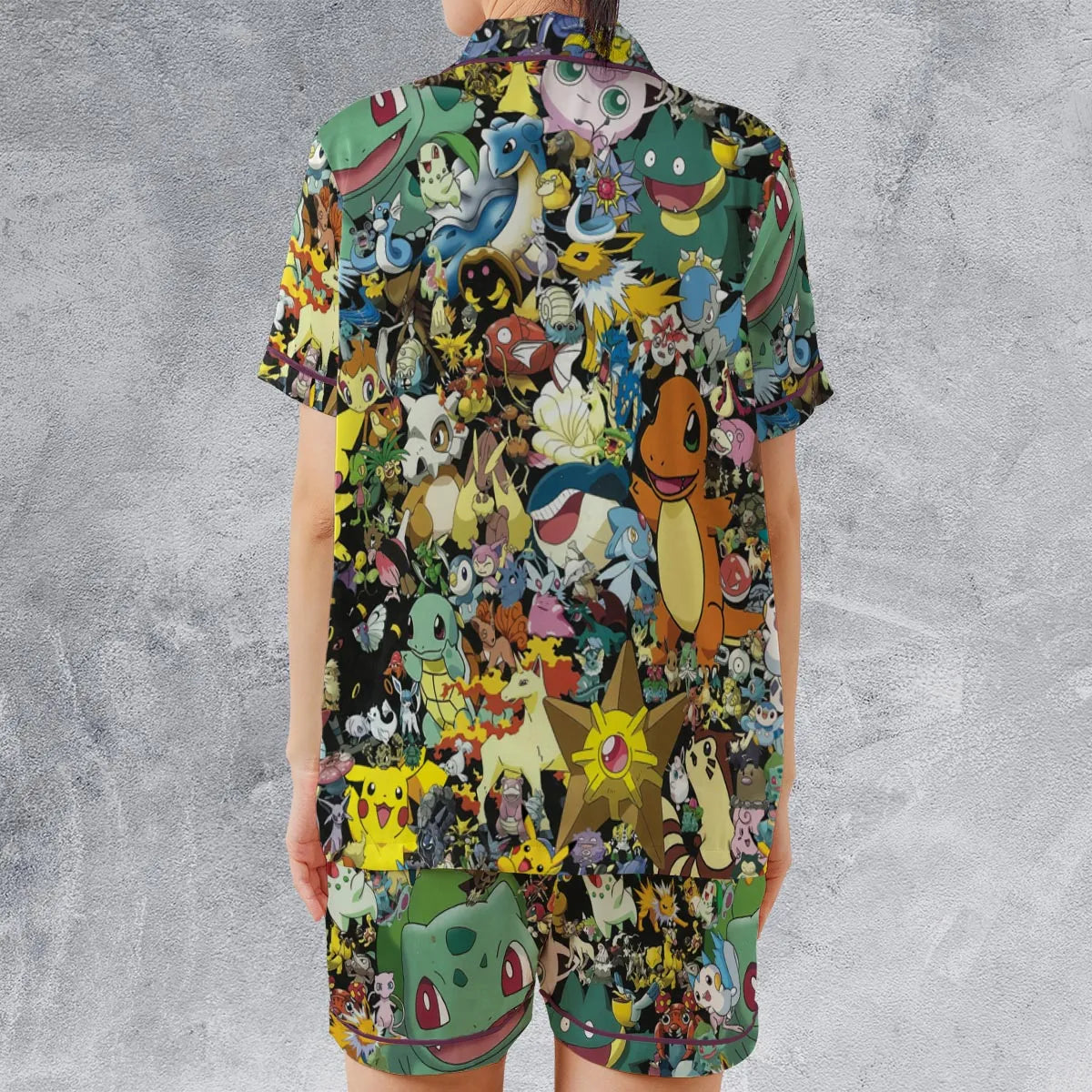Satin Short-Sleeve Pajamas Set - YNKH5MTY