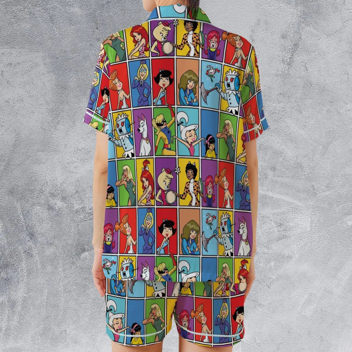 Satin Short-Sleeve Pajamas Set - 43HPJWZF