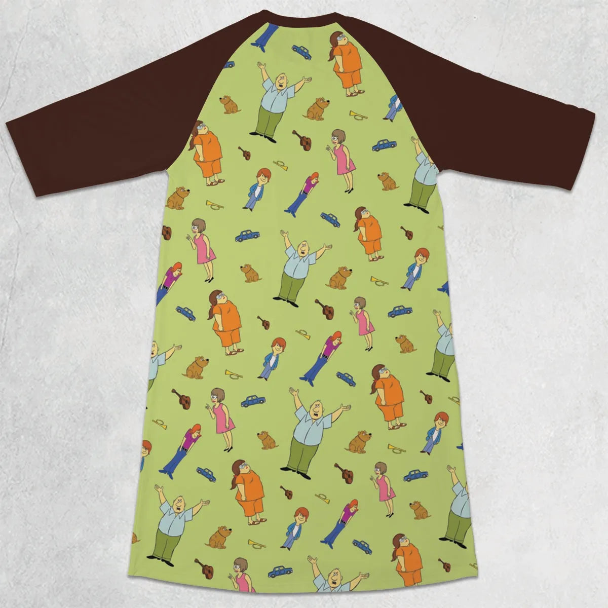 3/4 Sleeve Raglan Dress - RSADMBFU