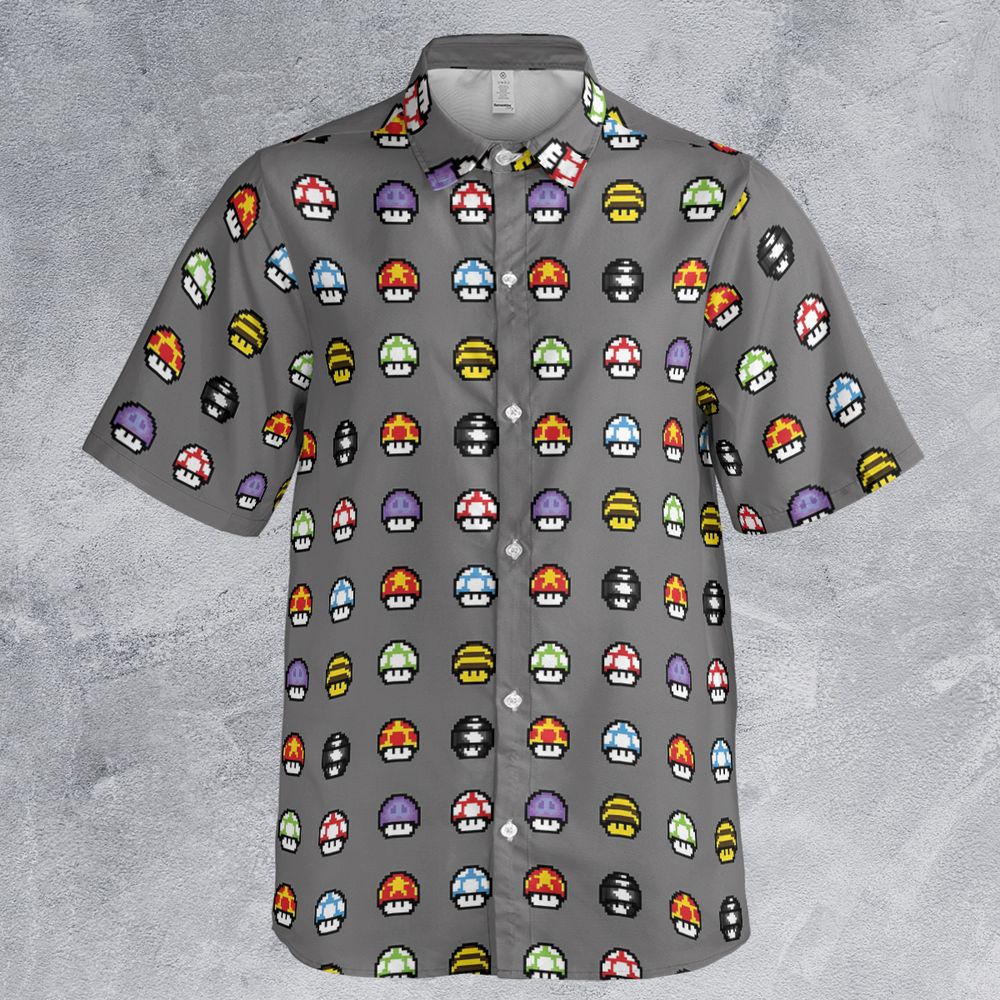 Retro Pixels Mushroom Pattern -  - 2