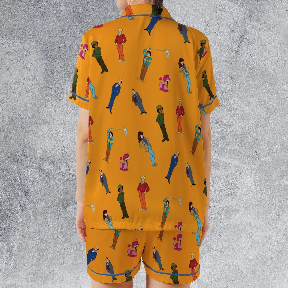 Satin Short-Sleeve Pajamas Set - JSY9BJ9Q