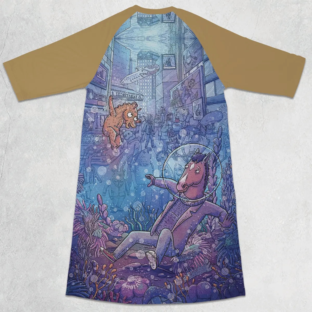 3/4 Sleeve Raglan Dress - GB53F7X3