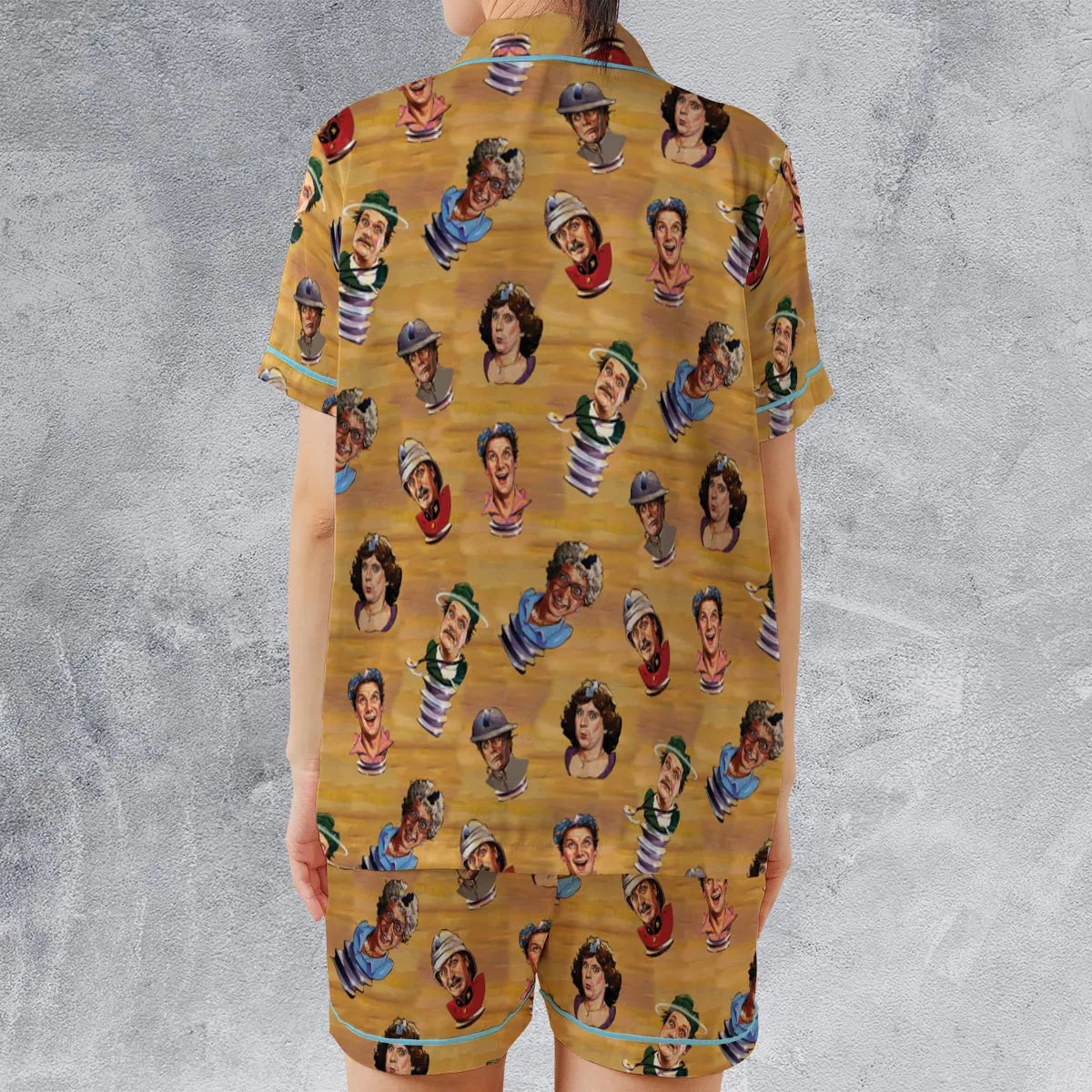 Satin Short-Sleeve Pajamas Set - Z2C8MSWU
