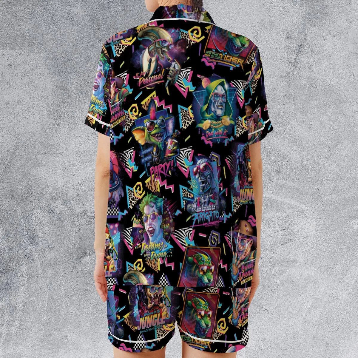 Satin Short-Sleeve Pajamas Set - 2G8PRYCF