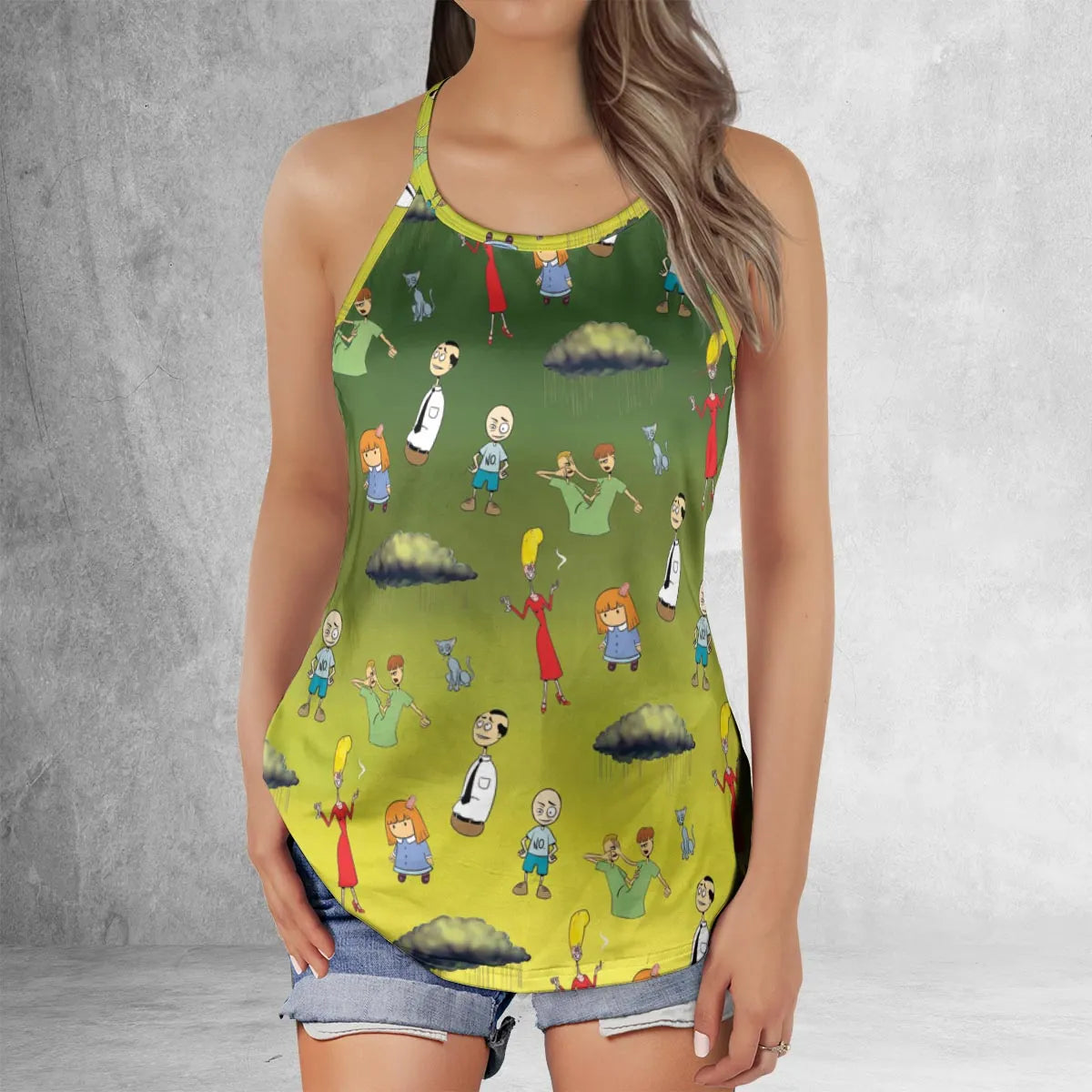 Criss Cross Tank Top - PRPPHZKH