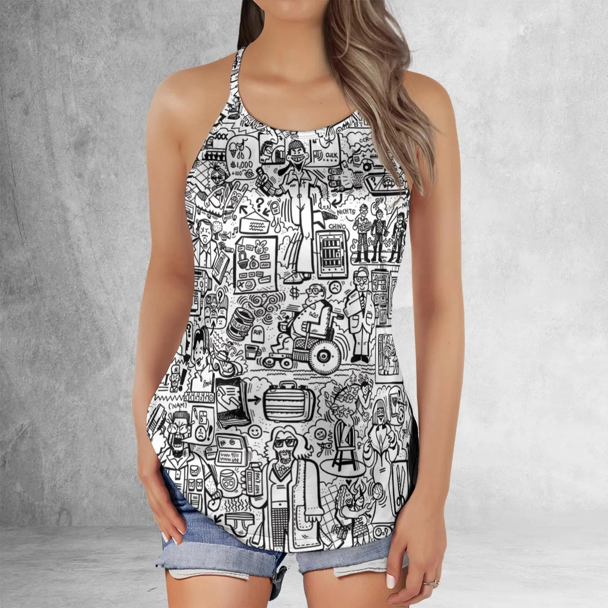 Criss Cross Tank Top - HNCJSCNX