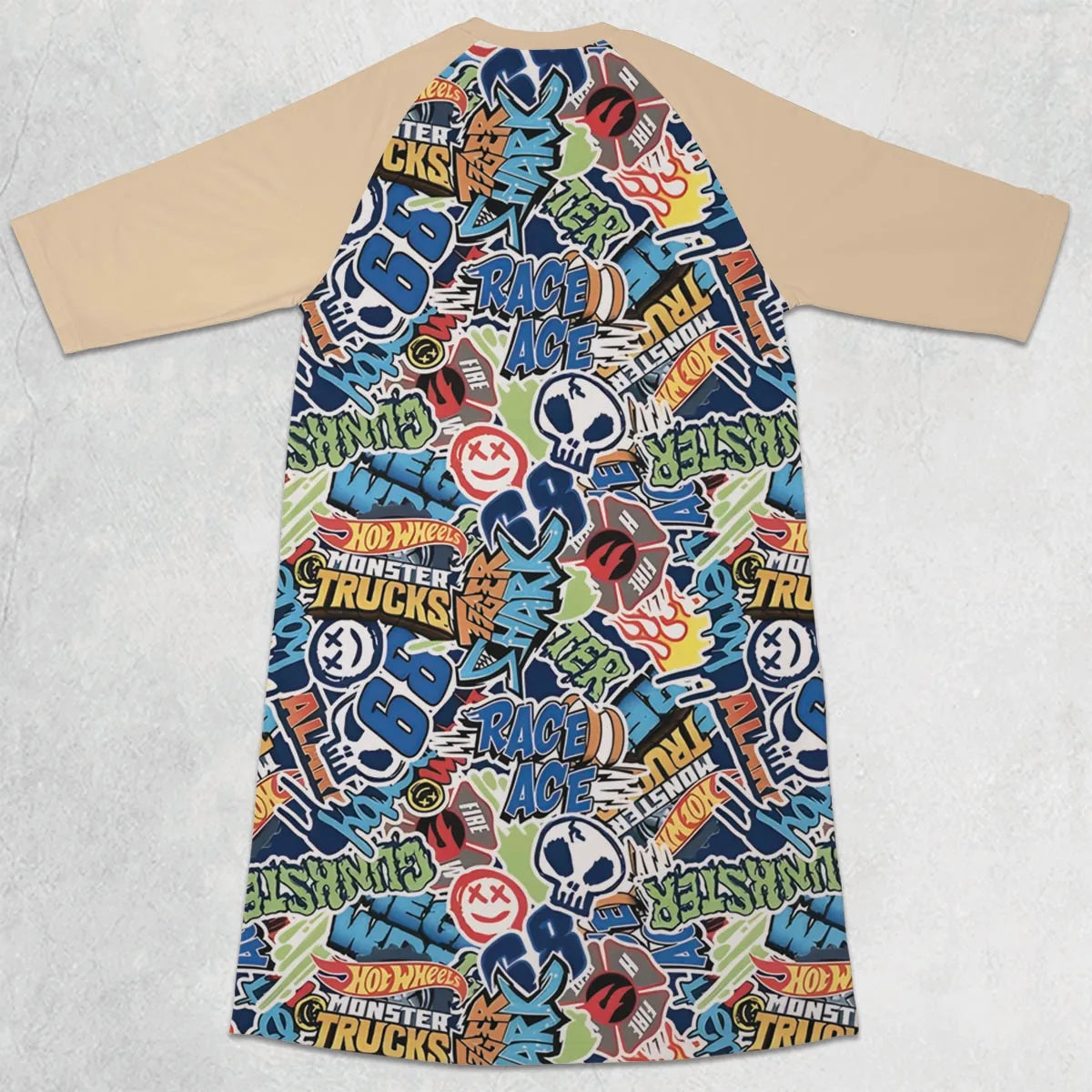 3/4 Sleeve Raglan Dress - RZ75M8ND