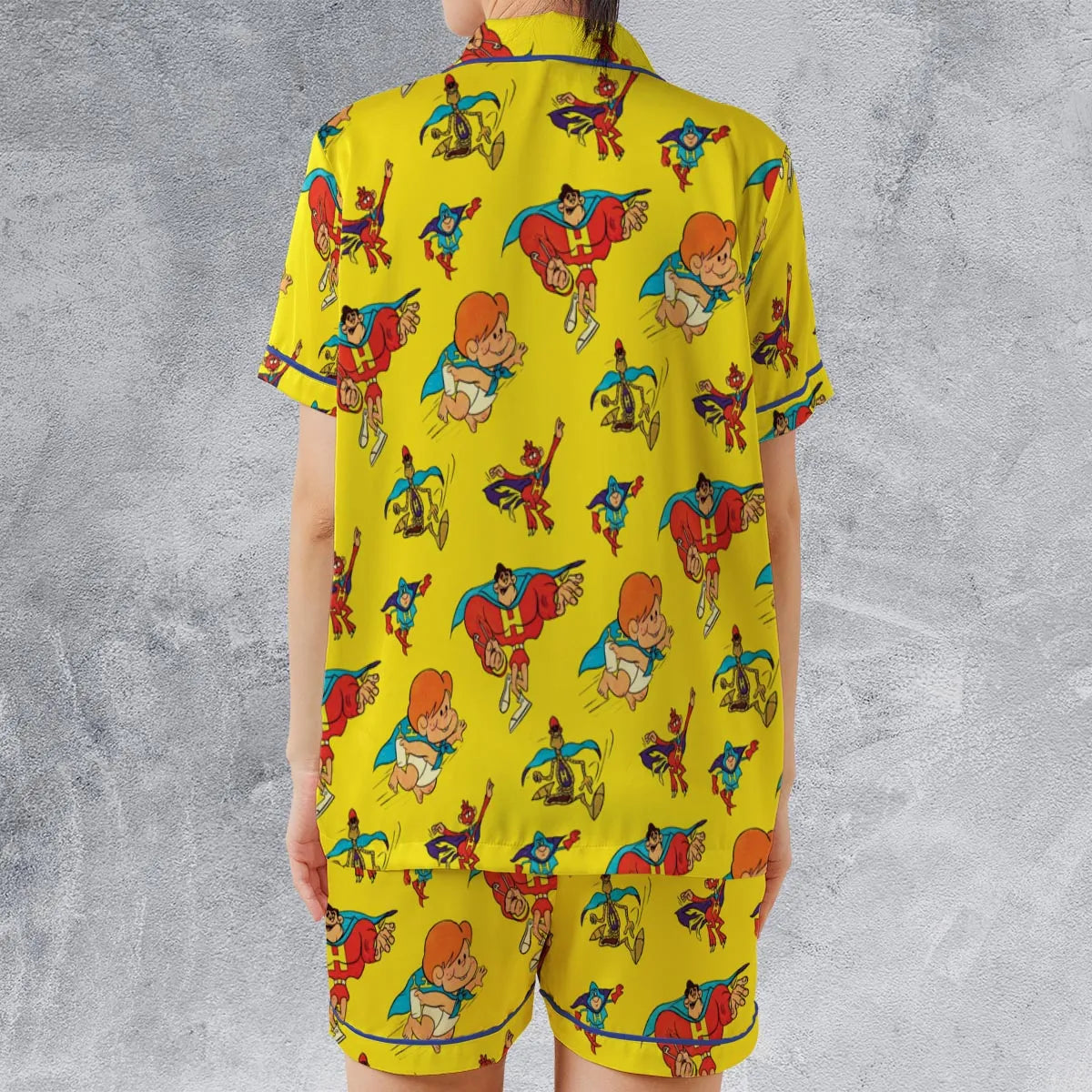 Satin Short-Sleeve Pajamas Set - XB4K9FKU