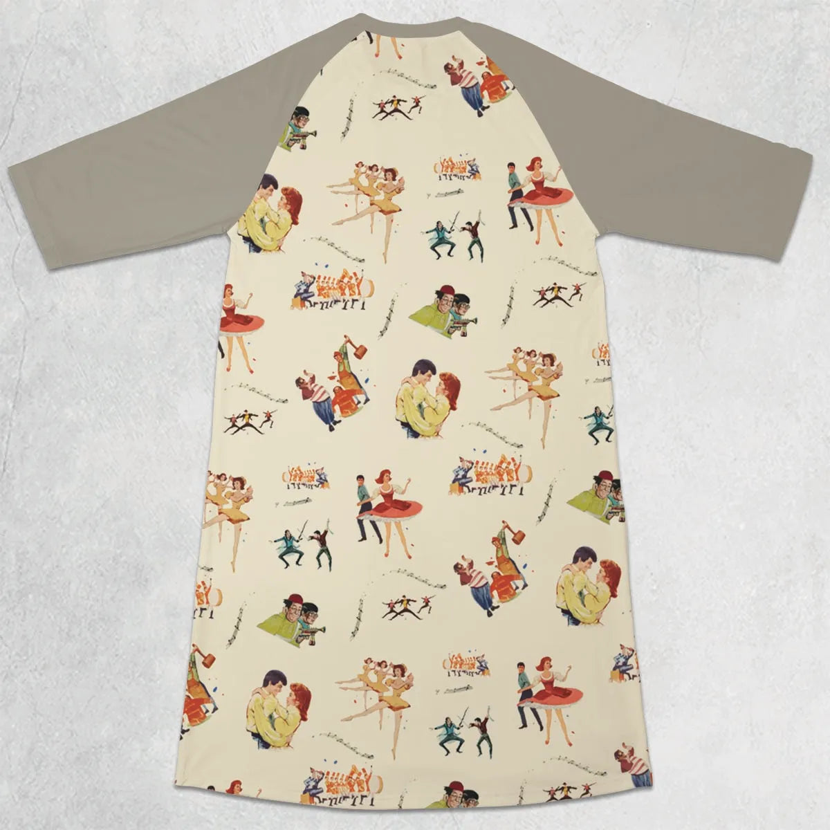 3/4 Sleeve Raglan Dress - TM11MDHX