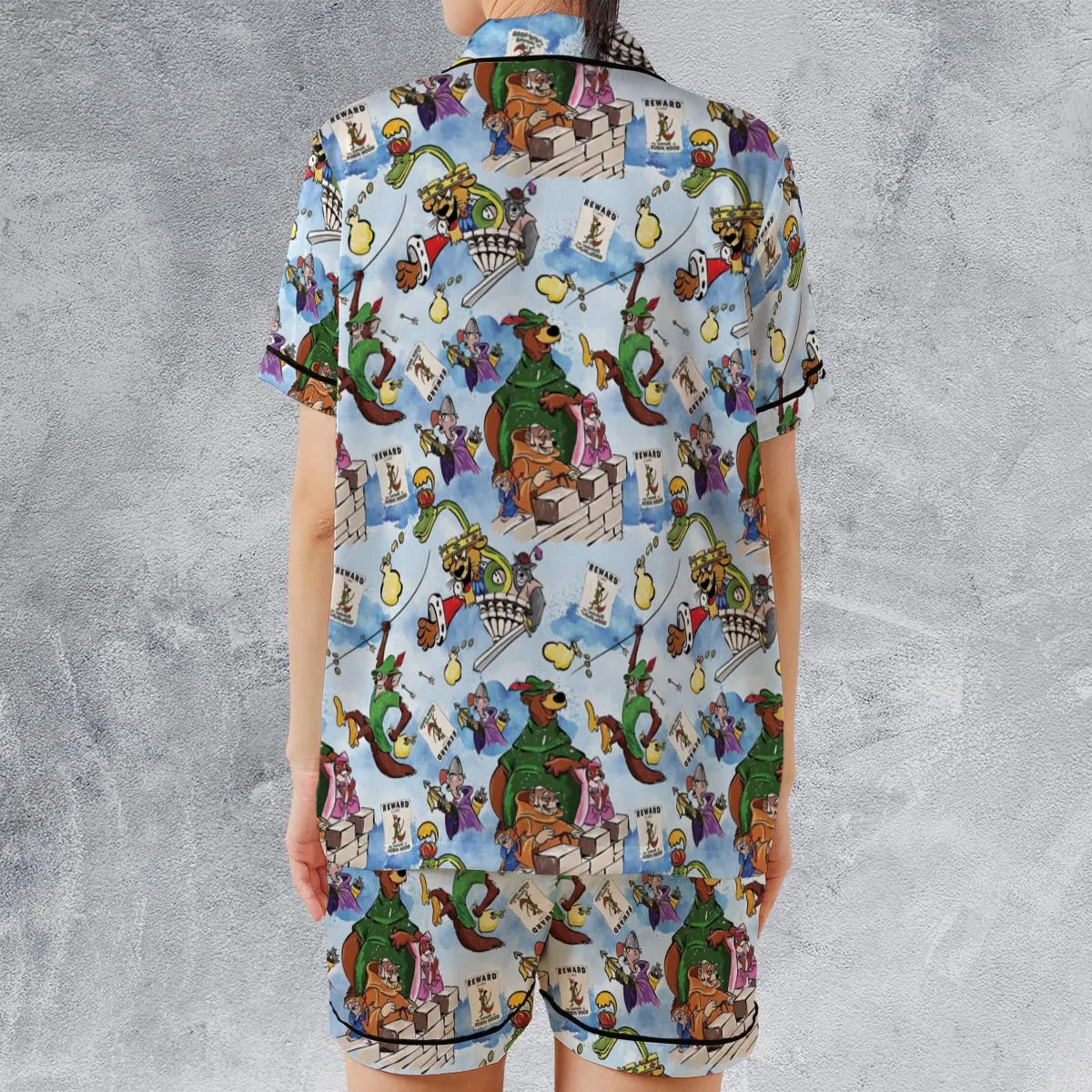 Satin Short-Sleeve Pajamas Set - CC3MDYRX