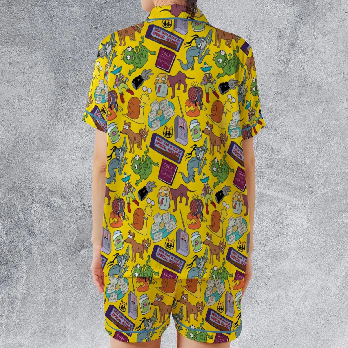 Satin Short-Sleeve Pajamas Set - Z99QXHX6