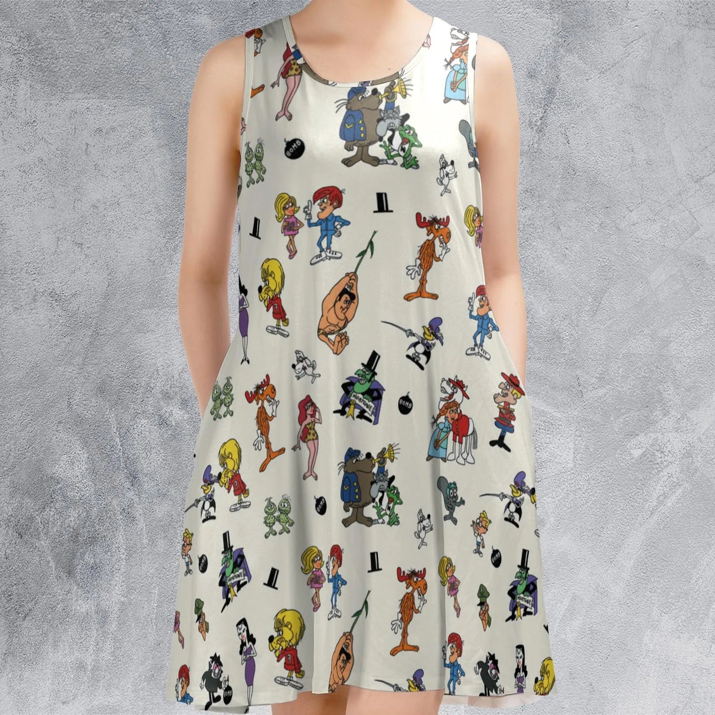 Sleeveless Dress - V39BE3QD