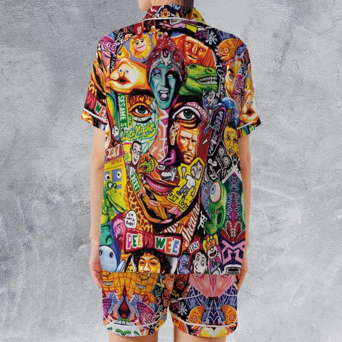 Satin Short-Sleeve Pajamas Set - 5GMXWG17