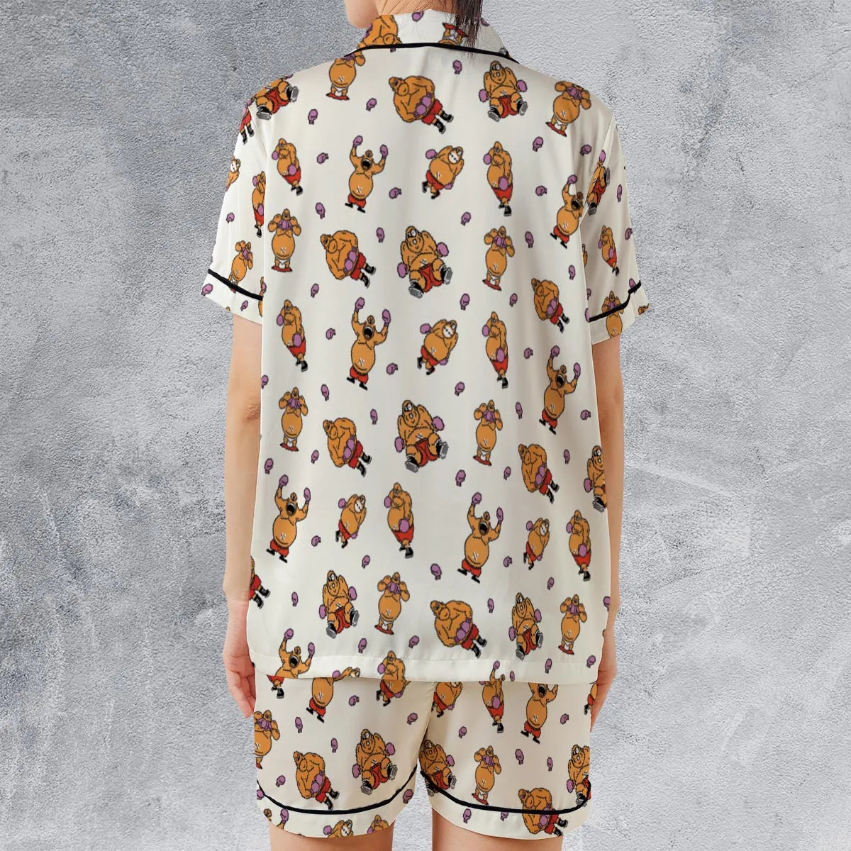 Satin Short-Sleeve Pajamas Set - 53WTMW7M