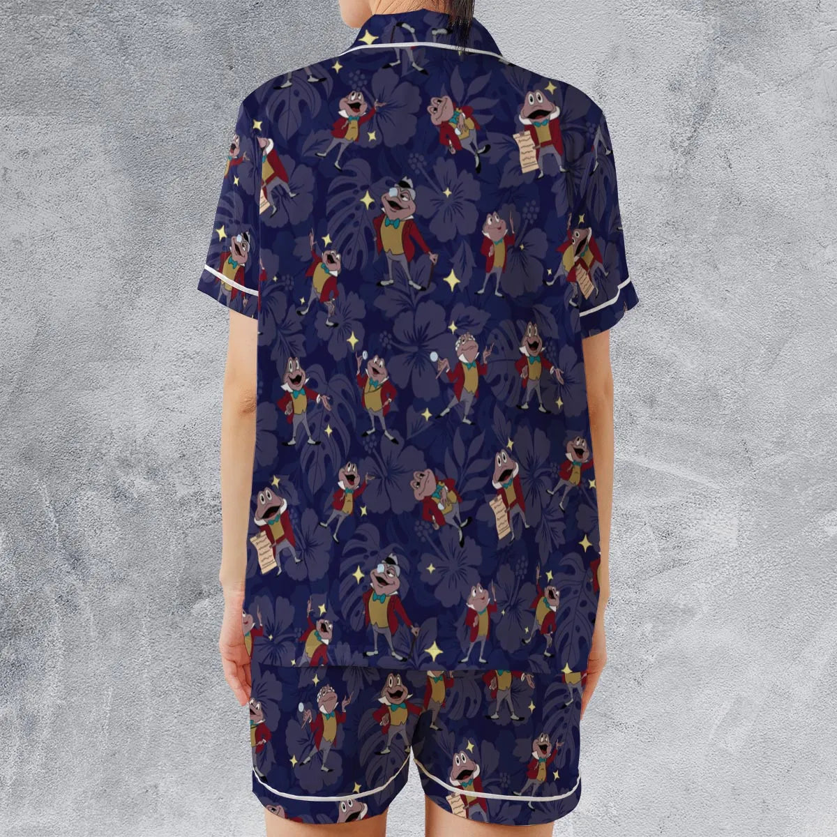 Satin Short-Sleeve Pajamas Set - C4KRLNH1