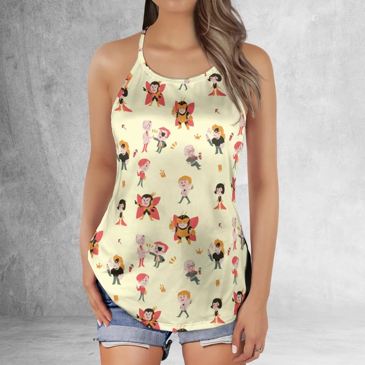 Criss Cross Tank Top - 6LV9W8G1
