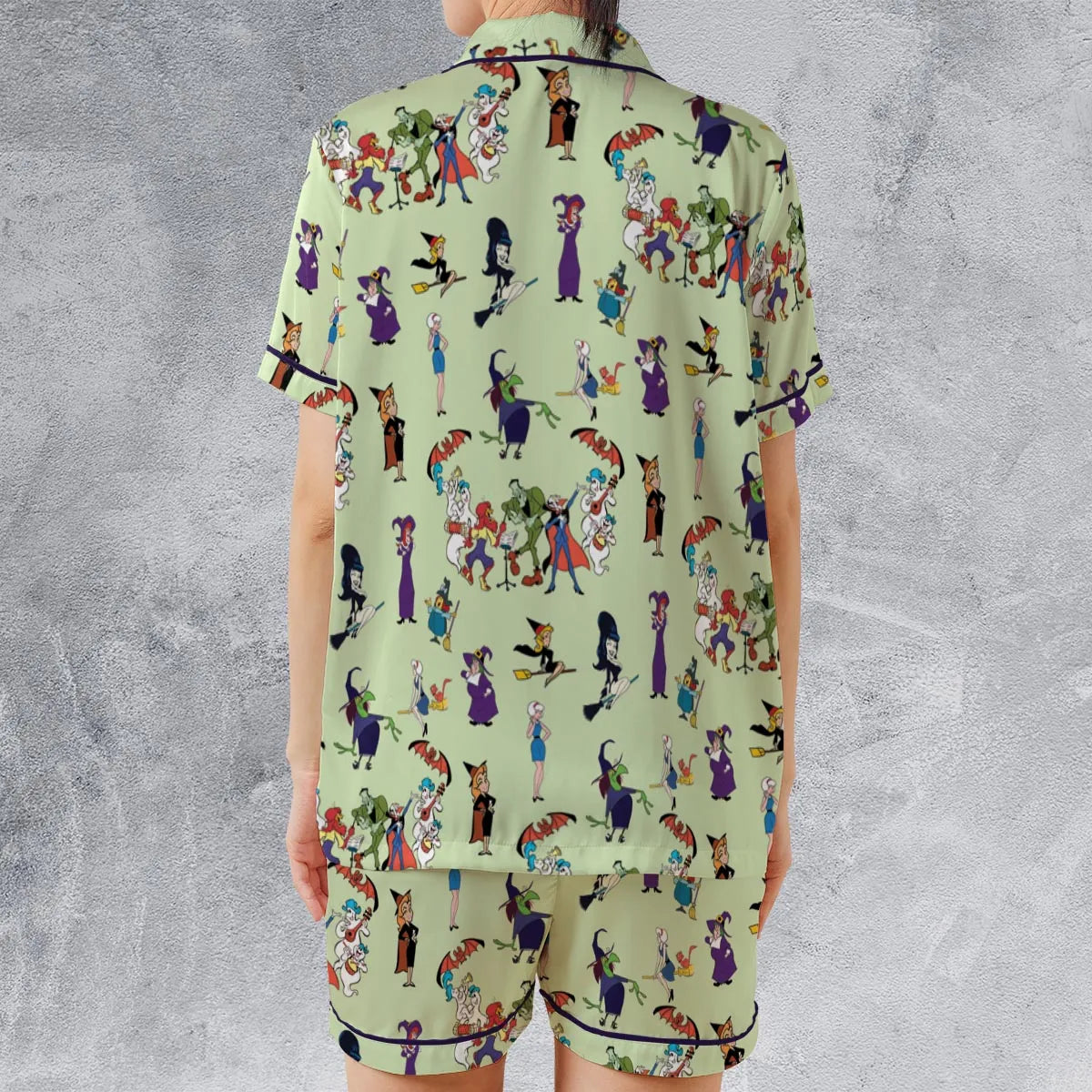 Satin Short-Sleeve Pajamas Set - M3FRLTC6