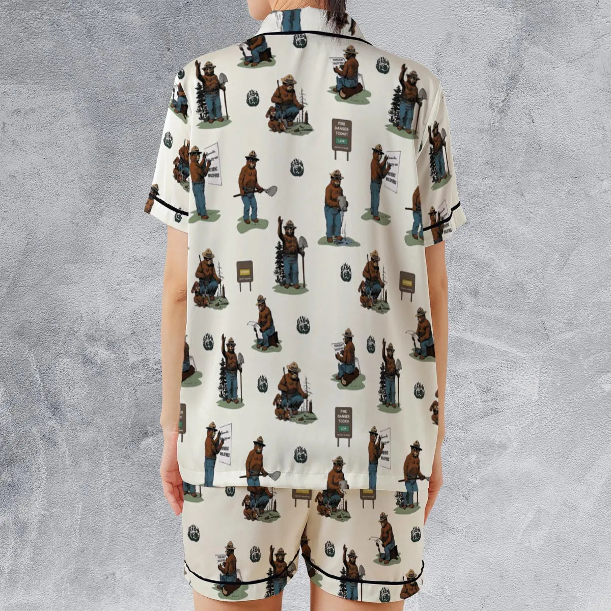 Satin Short-Sleeve Pajamas Set - WGK4L5UK