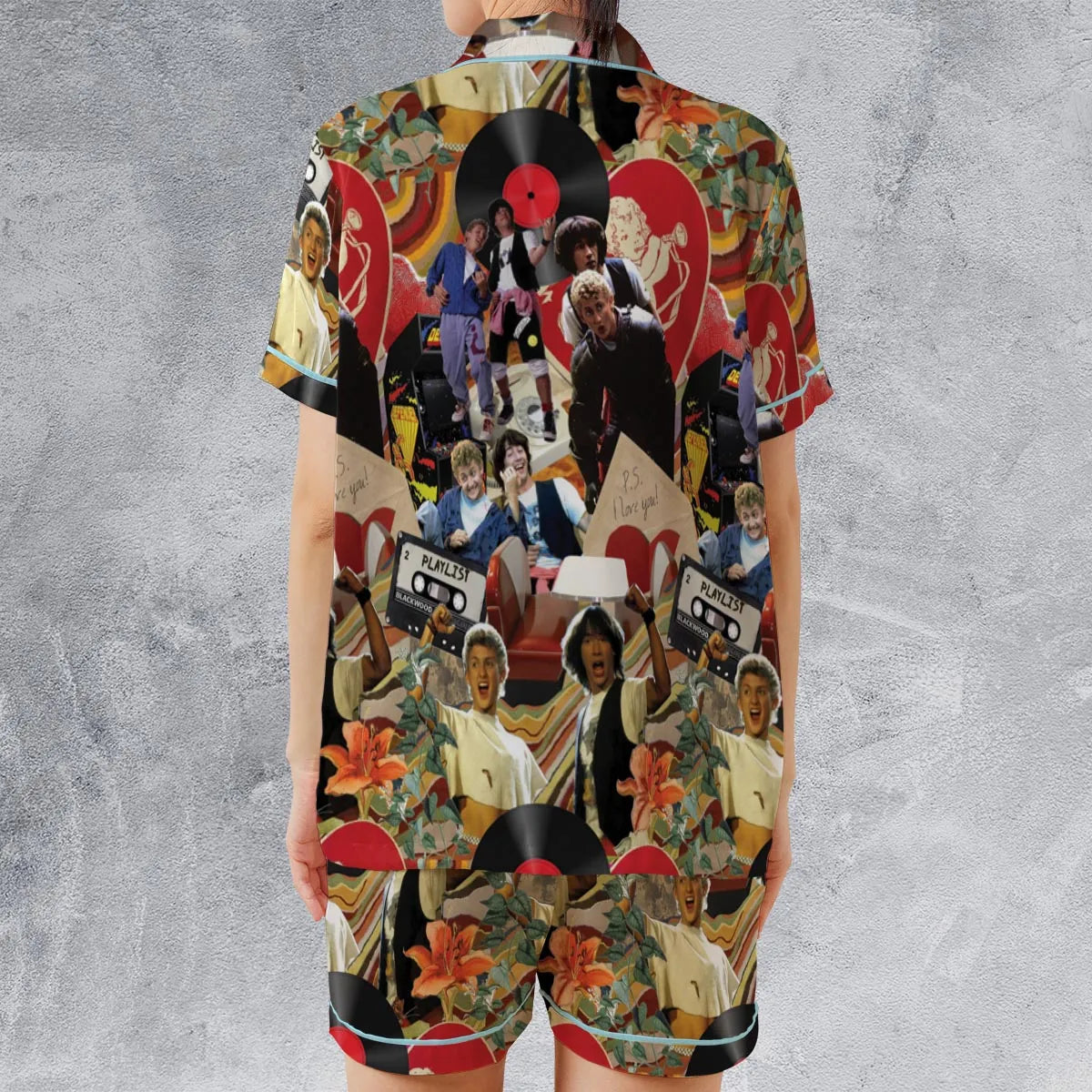 Satin Short-Sleeve Pajamas Set - 2UNUX79V