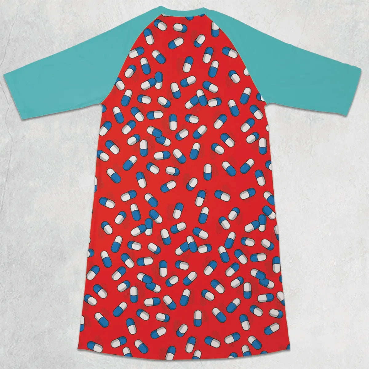 3/4 Sleeve Raglan Dress - 2XMNTVDA