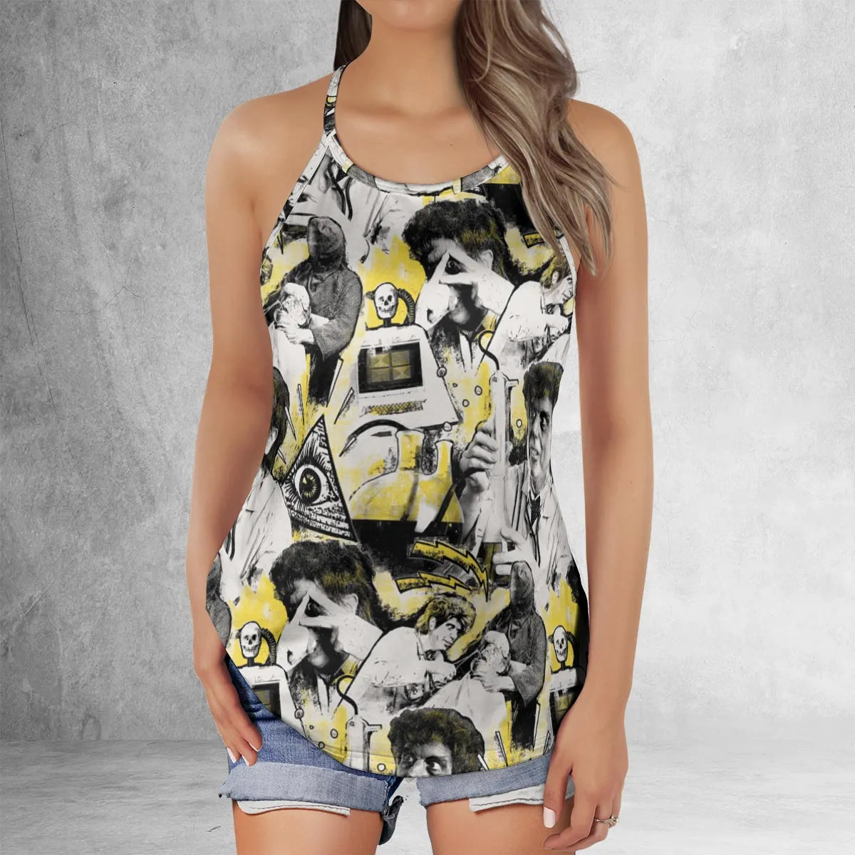 Criss Cross Tank Top - V3TX8NEV