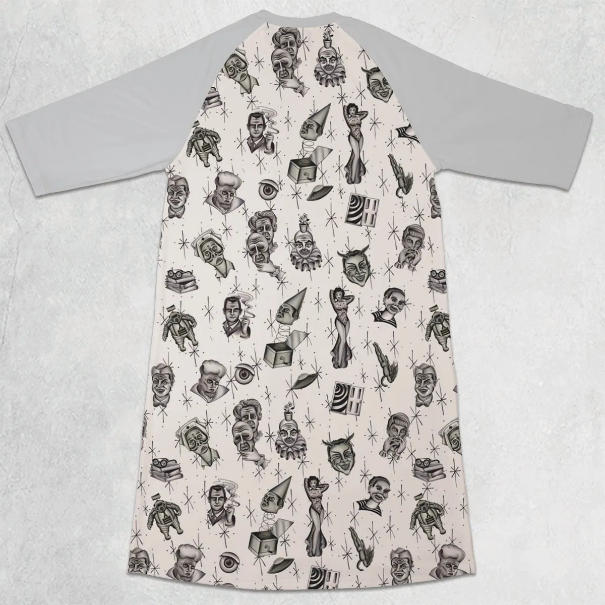 3/4 Sleeve Raglan Dress - QBBERVJL