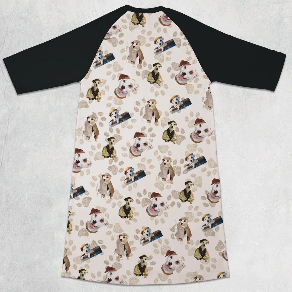3/4 Sleeve Raglan Dress - TSQ16HDB