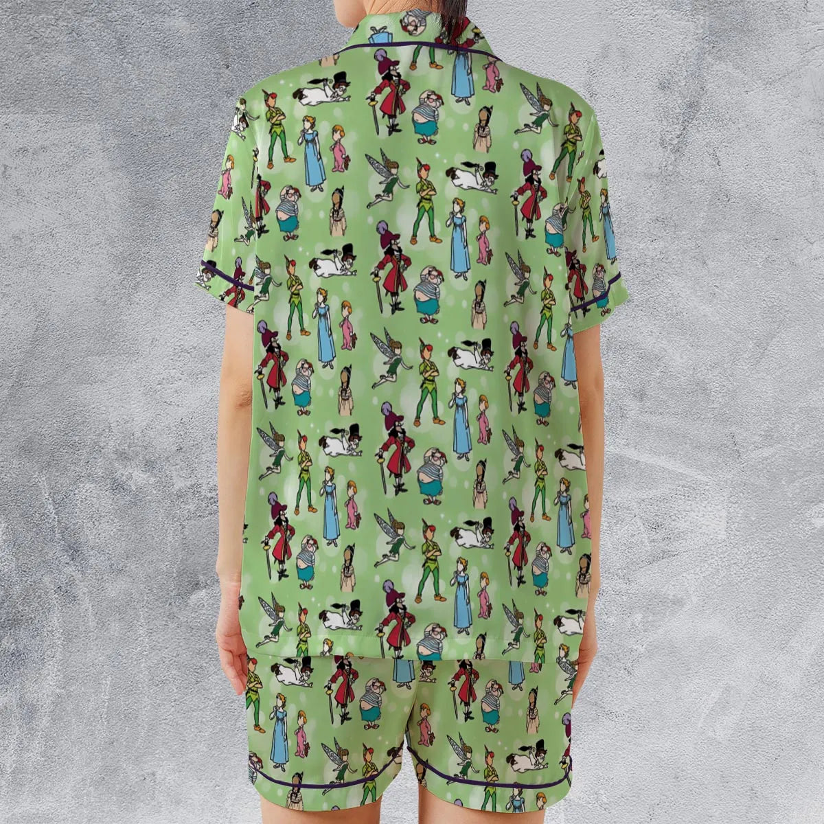 Satin Short-Sleeve Pajamas Set - AMZPTSRX