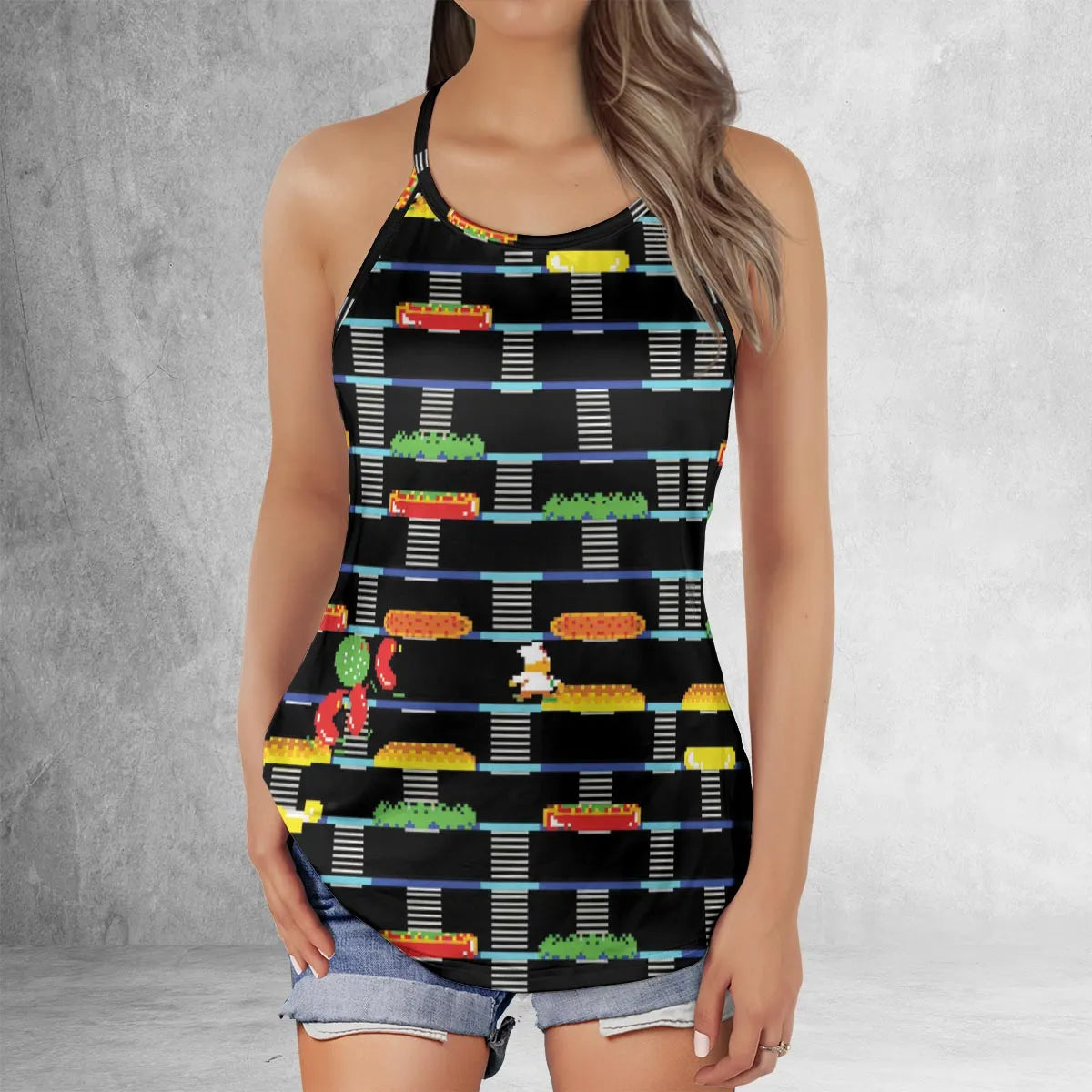 Criss Cross Tank Top - 49F77UAY