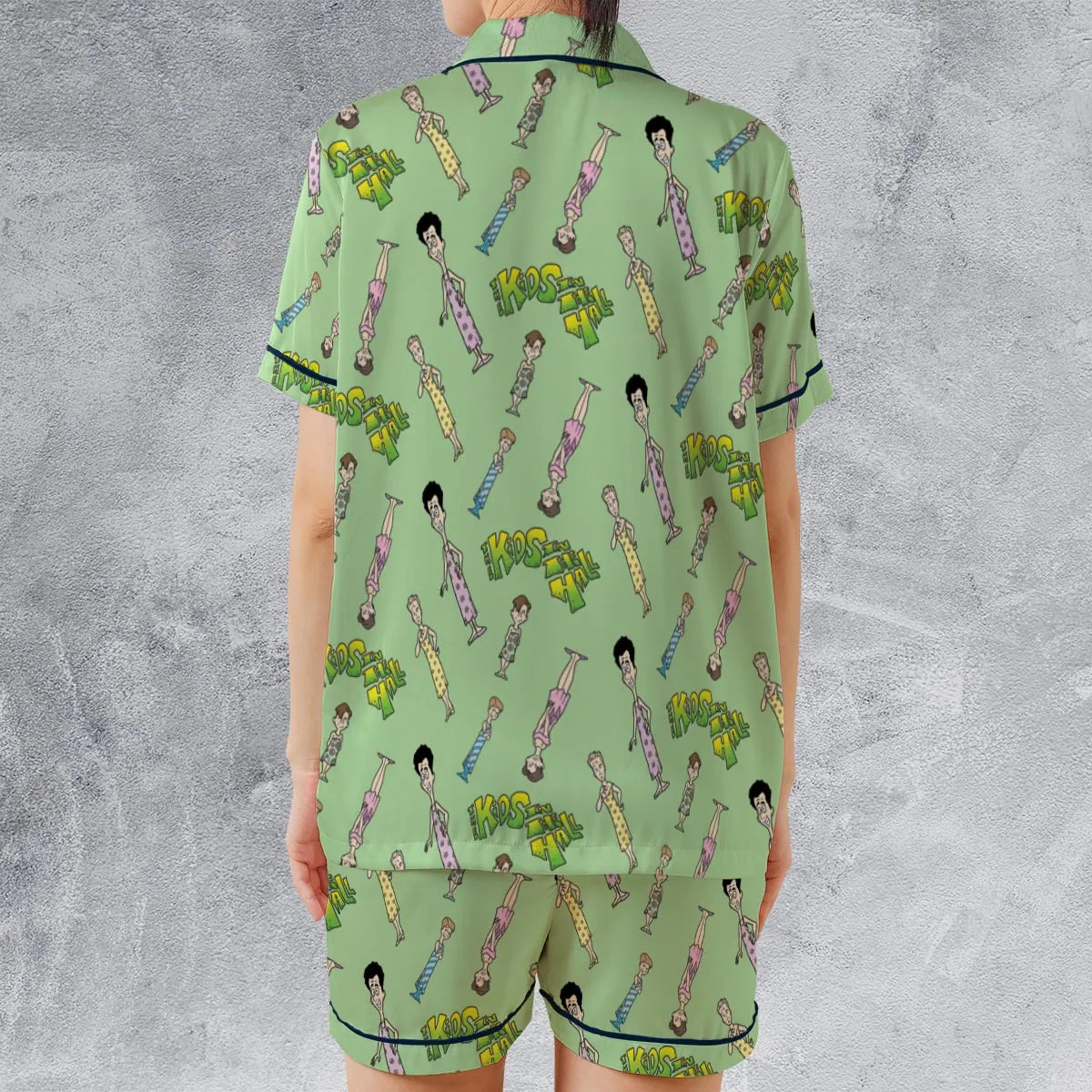 Satin Short-Sleeve Pajamas Set - 7P57U9NV