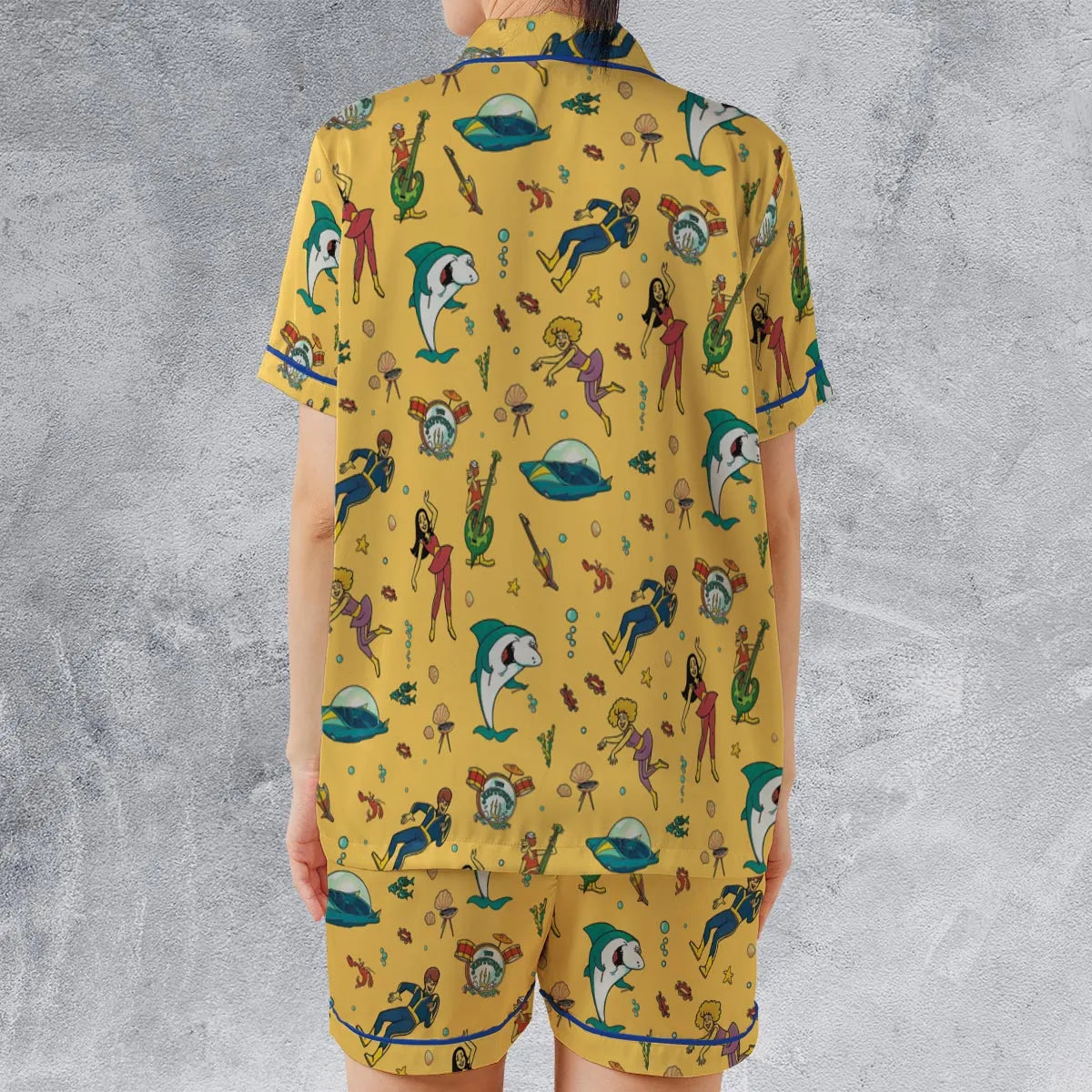 Satin Short-Sleeve Pajamas Set - 2CXQGB5Q