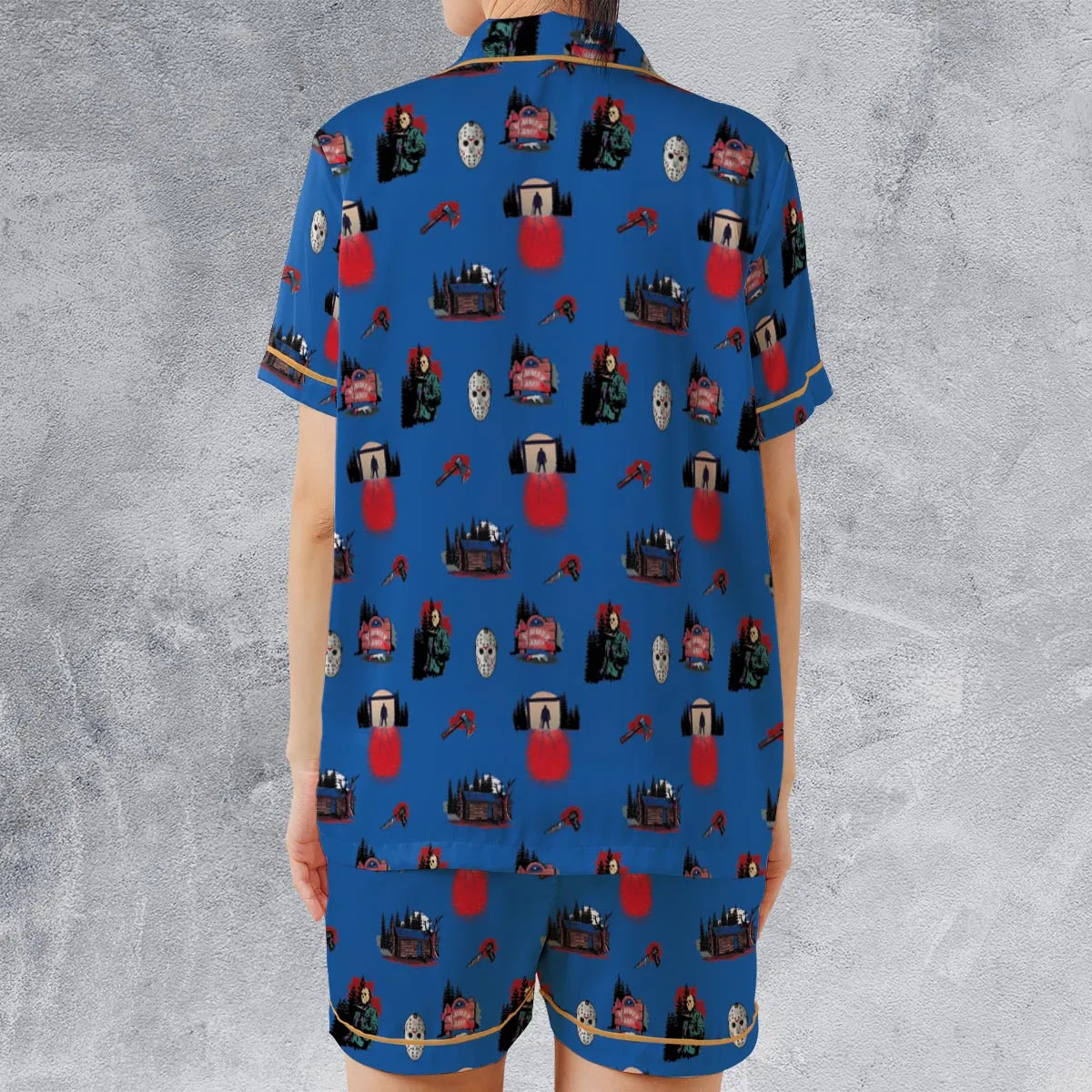 Satin Short-Sleeve Pajamas Set - LEZ3J5GM