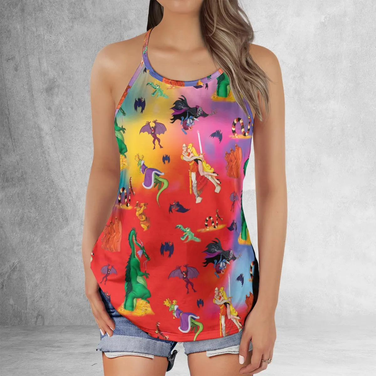 Criss Cross Tank Top - LT6A9XDZ