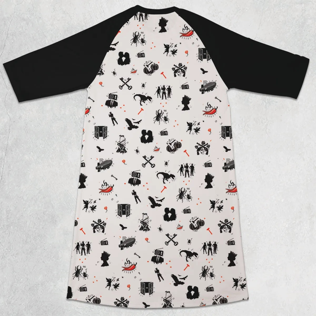 3/4 Sleeve Raglan Dress - DD69EP8D