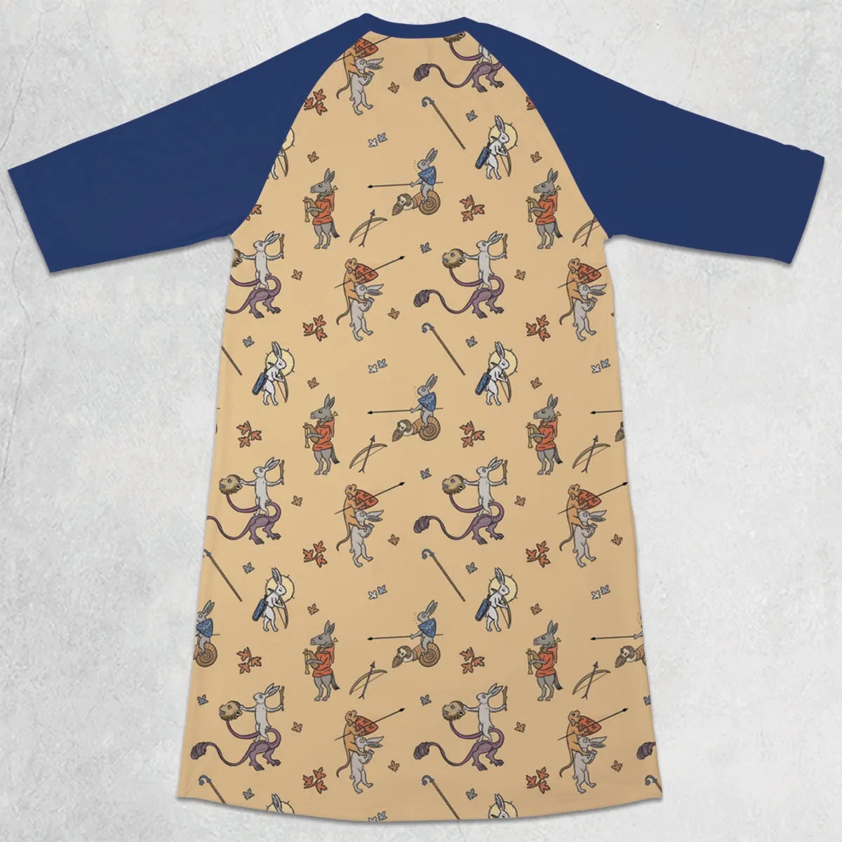 3/4 Sleeve Raglan Dress - DKZRQGYD
